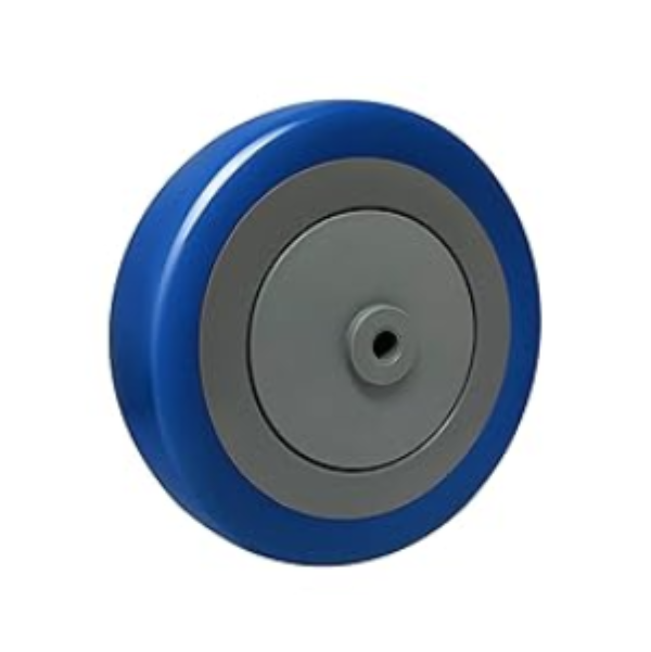 5" Wheels for Cart, 5/16" Axle Polyurethane Shopping Cart Wheels Replacement Casters 1200lbs Total Capacity (4-Pack 5/16" Bore, Blue)