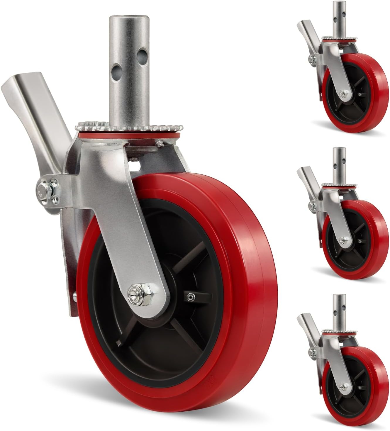 2" Wide Polyurethane on Polypropylene Scaffolding Casters