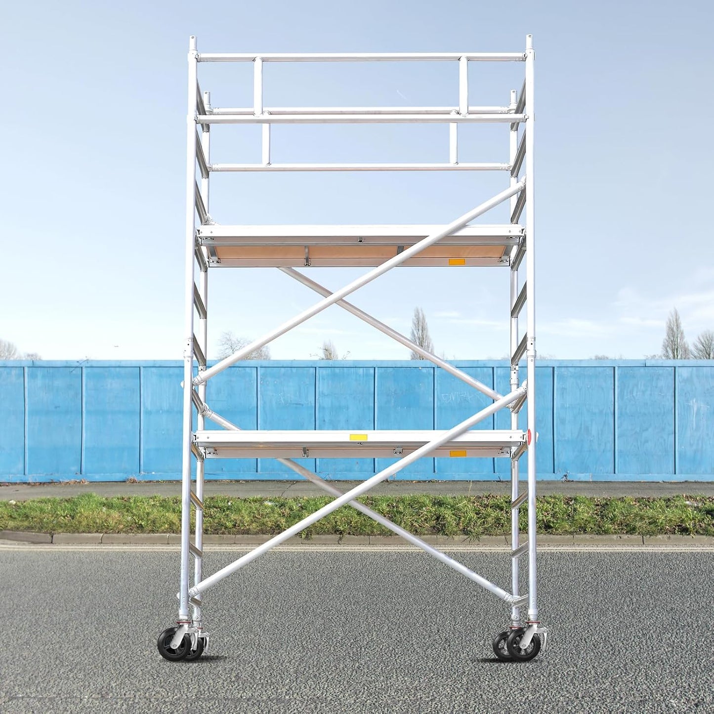 2" Wide Rubber on Cast Iron Scaffolding Casters