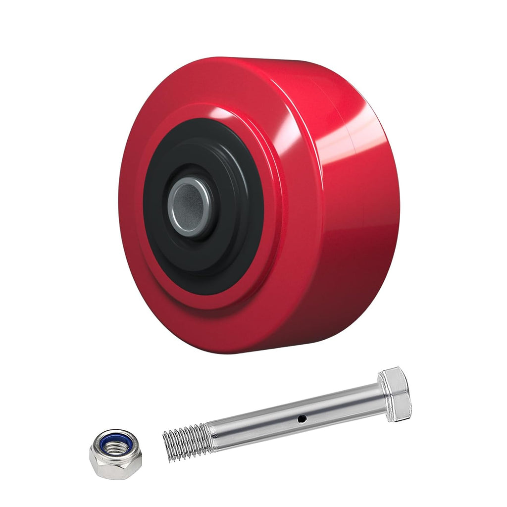 Polyurethane on Polyolefin core Caste Wheel with Roller Bearing- 1/2" Bore - 600 lbs Capacity per Wheel, Replacement Caster Wheel for Industrial/Commercial