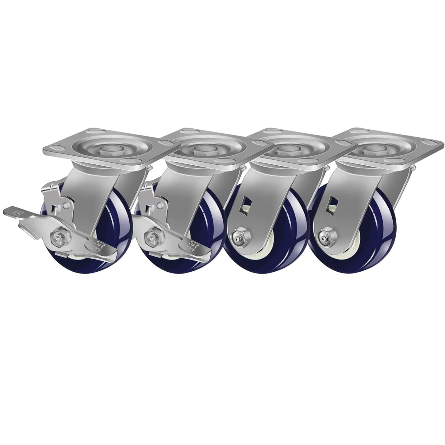 2" Wide Polyurethane on Polyolefin Casters