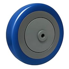 5"x 1-1/4" Polyurethane Shopping Cart Wheels (Blue/Red)