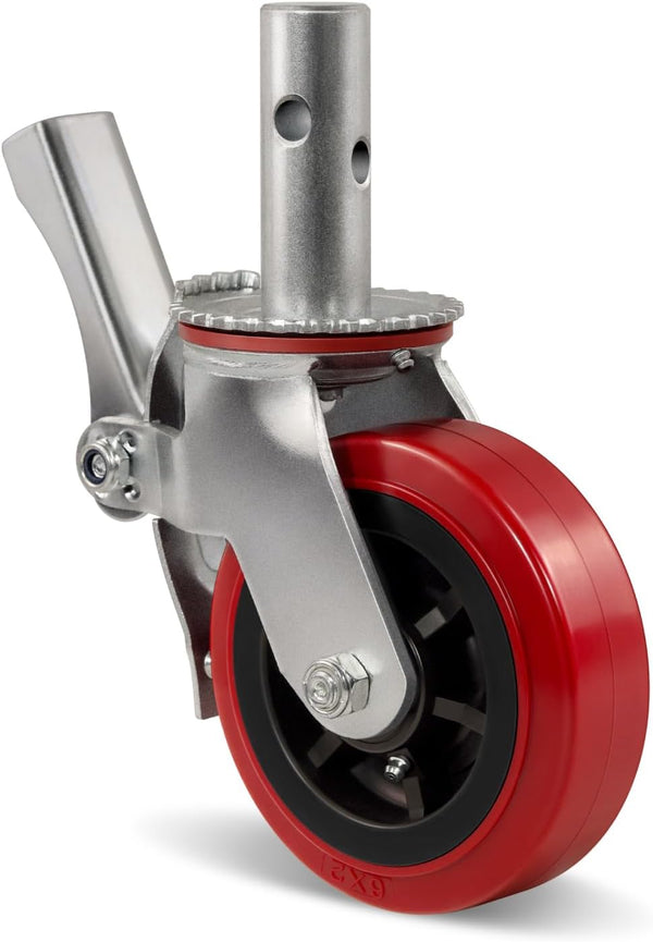2" Wide Polyurethane on Polypropylene Scaffolding Casters