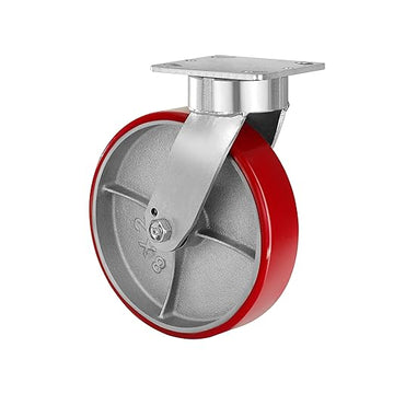 2" Wide Polyurethane on Cast Iron Kingpinless Casters