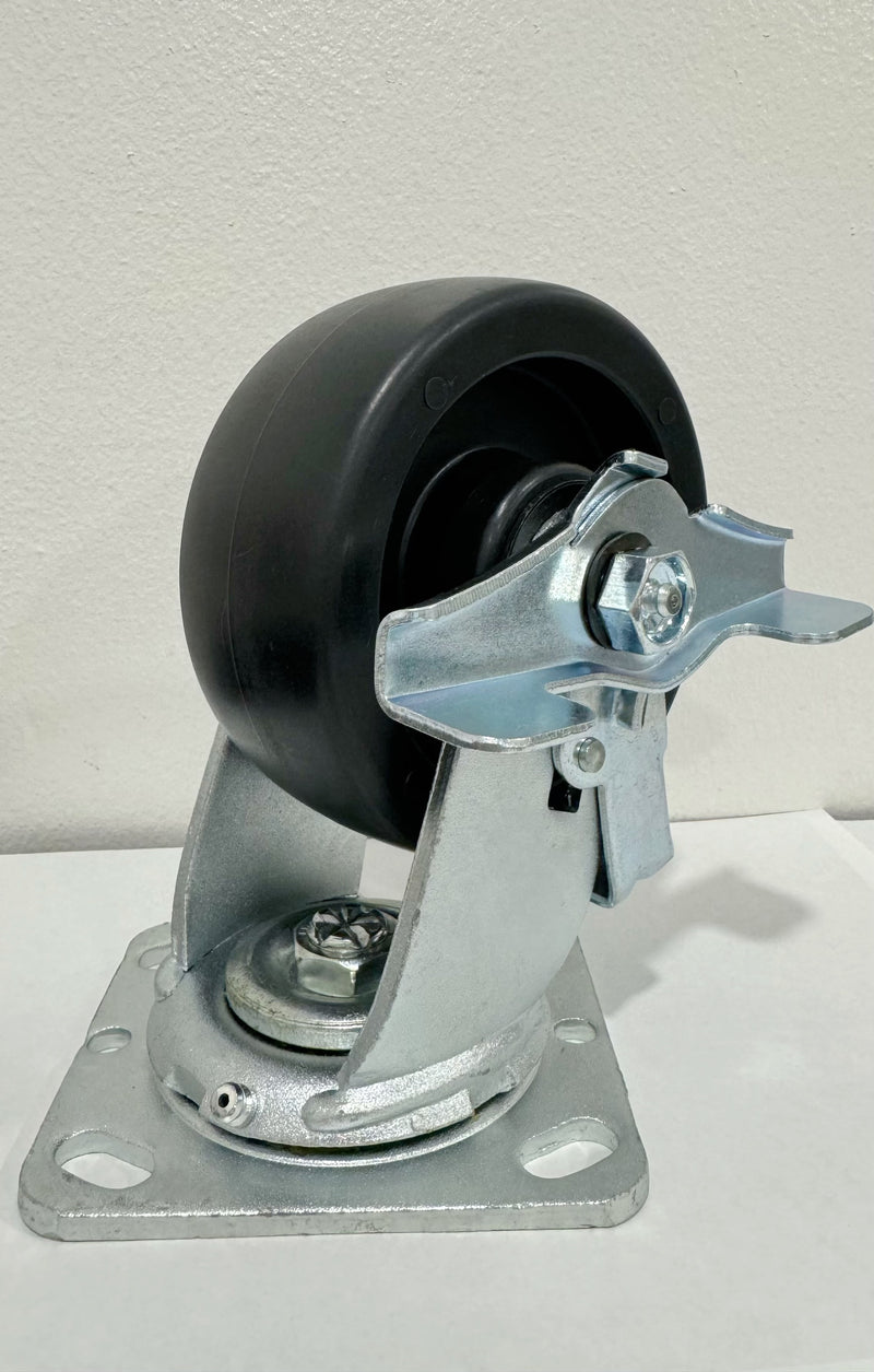 5" x 2" Heavy Duty Plastic Wheel Casters with Brake