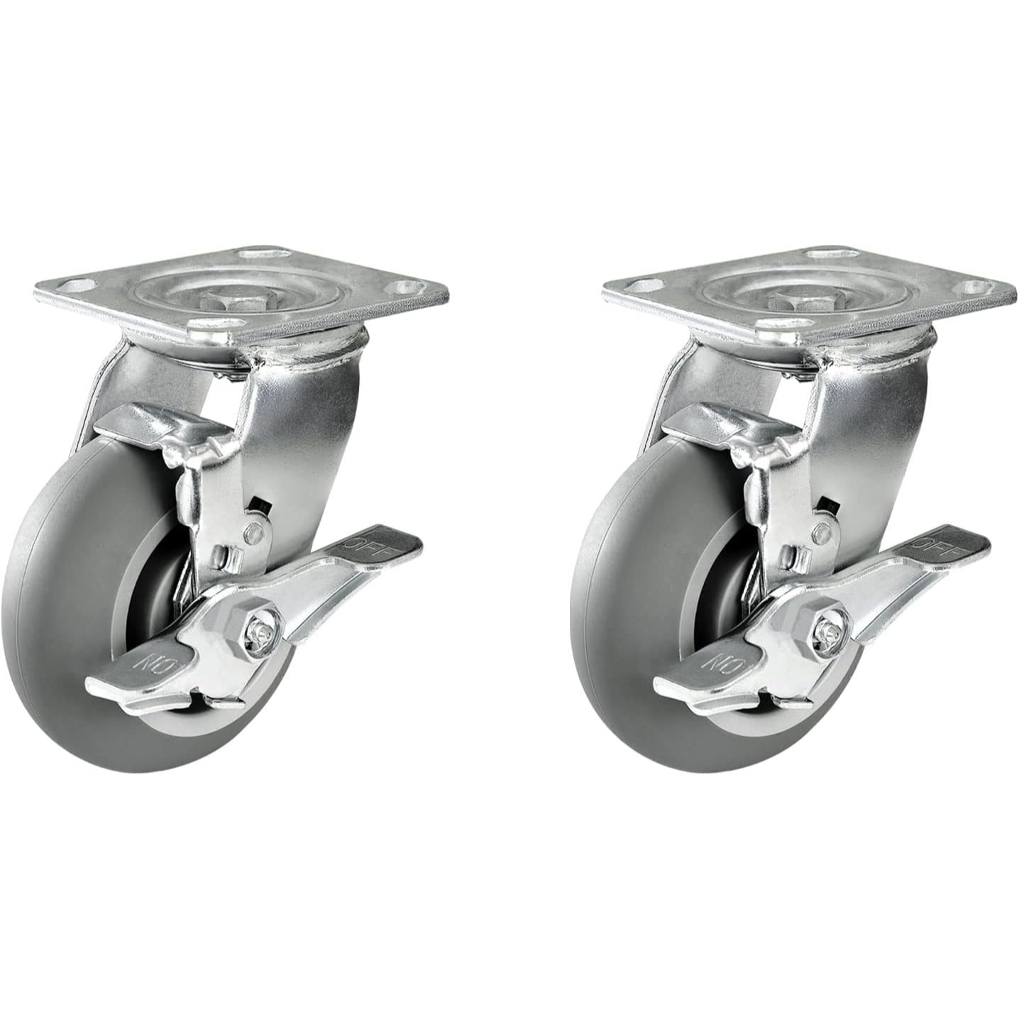 2" Wide Thermoplastic Rubber Caster (Crown Tread)