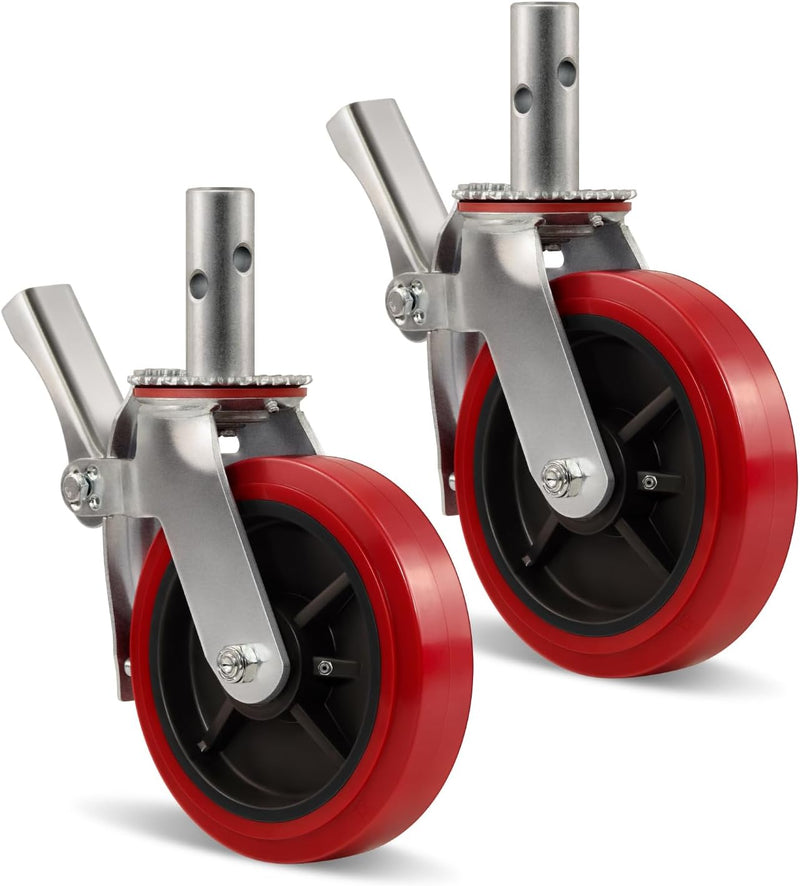 2" Wide Polyurethane on Polypropylene Scaffolding Casters