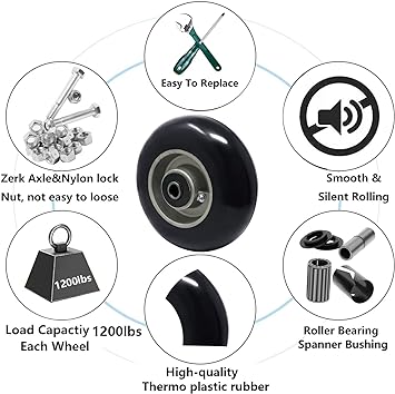 6"x 2" Rubber Balloon Wheel