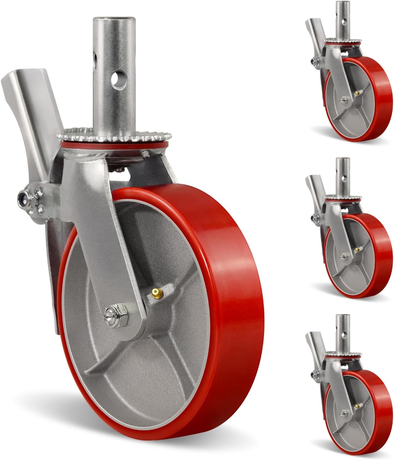 2" Wide Polyurethane on Steel Scaffolding Casters