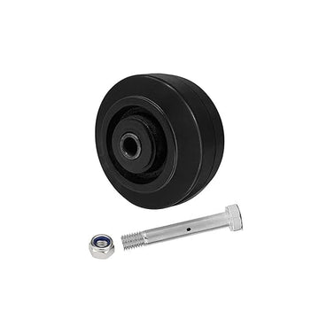 2" Wide Rubber Tread on Cast Iron Wheel