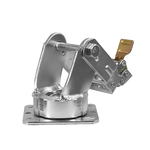 SUPER Heavy Duty Kingpinless Caster Yoke - 2200 LBS Capacity, Industrial Grade Steel Frame and 4" X 4 1/2"Plate, Swivel Caster Replacement