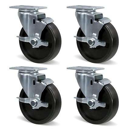 1-1/4" Wide Polyolefin Casters