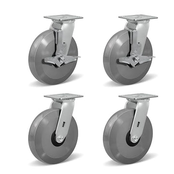 2" Wide Polyurethane Elastomer Heavy Duty Caster