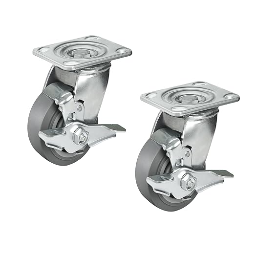 2" Wide Heavy-duty Rubber Caster