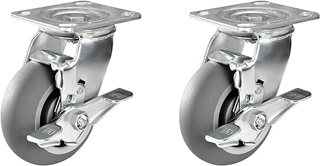 2" Wide Thermoplastic Rubber Caster (Crown Tread)