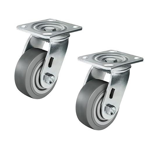 2" Wide Heavy-duty Rubber Caster