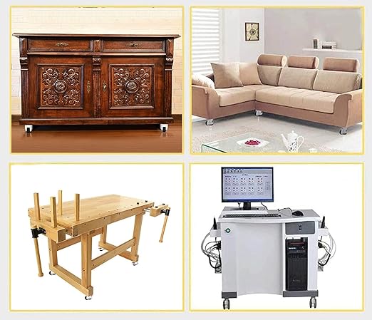 1" Wide Retractable Leveling Machine Casters