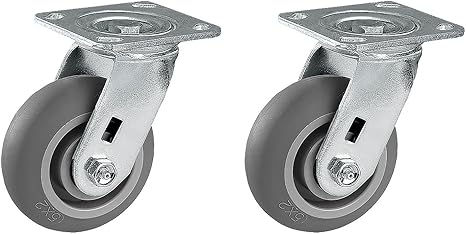 2" Wide Thermoplastic Rubber Caster (Crown Tread)