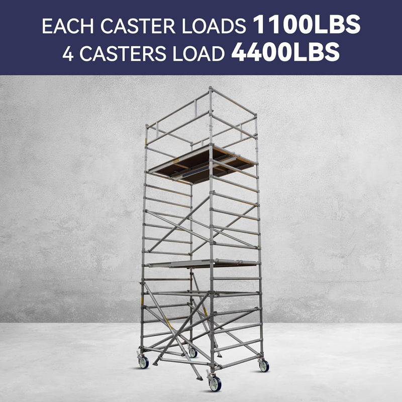 2" Wide Polyurethane on Polyolefin Scaffolding Casters