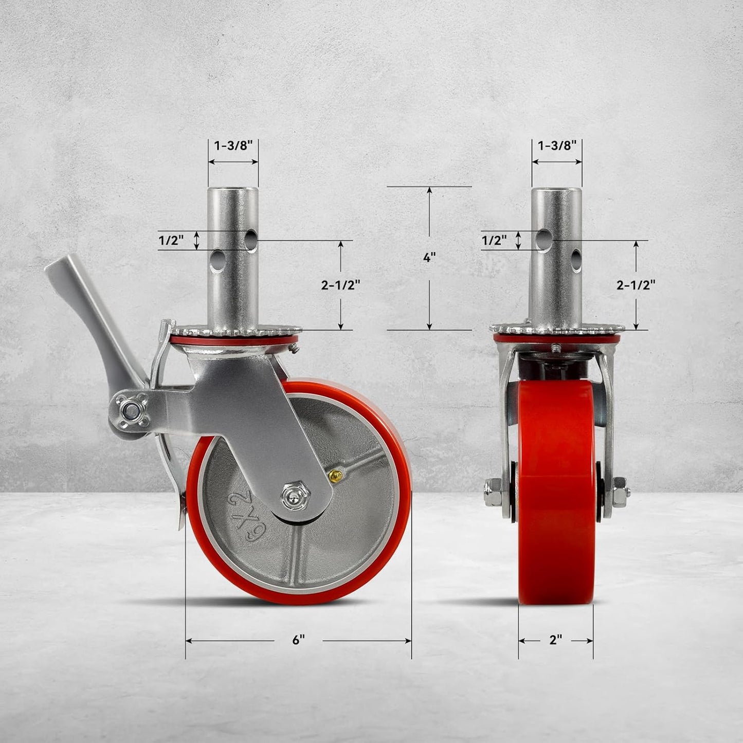 6 inch Polyurethane  Scaffolding Wheel