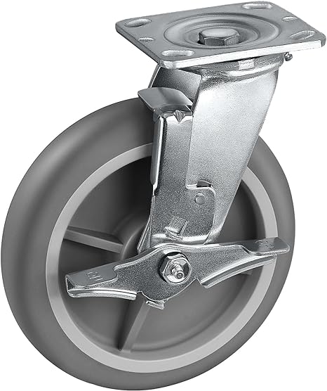 2" Wide Thermoplastic Rubber Caster (Crown Tread)