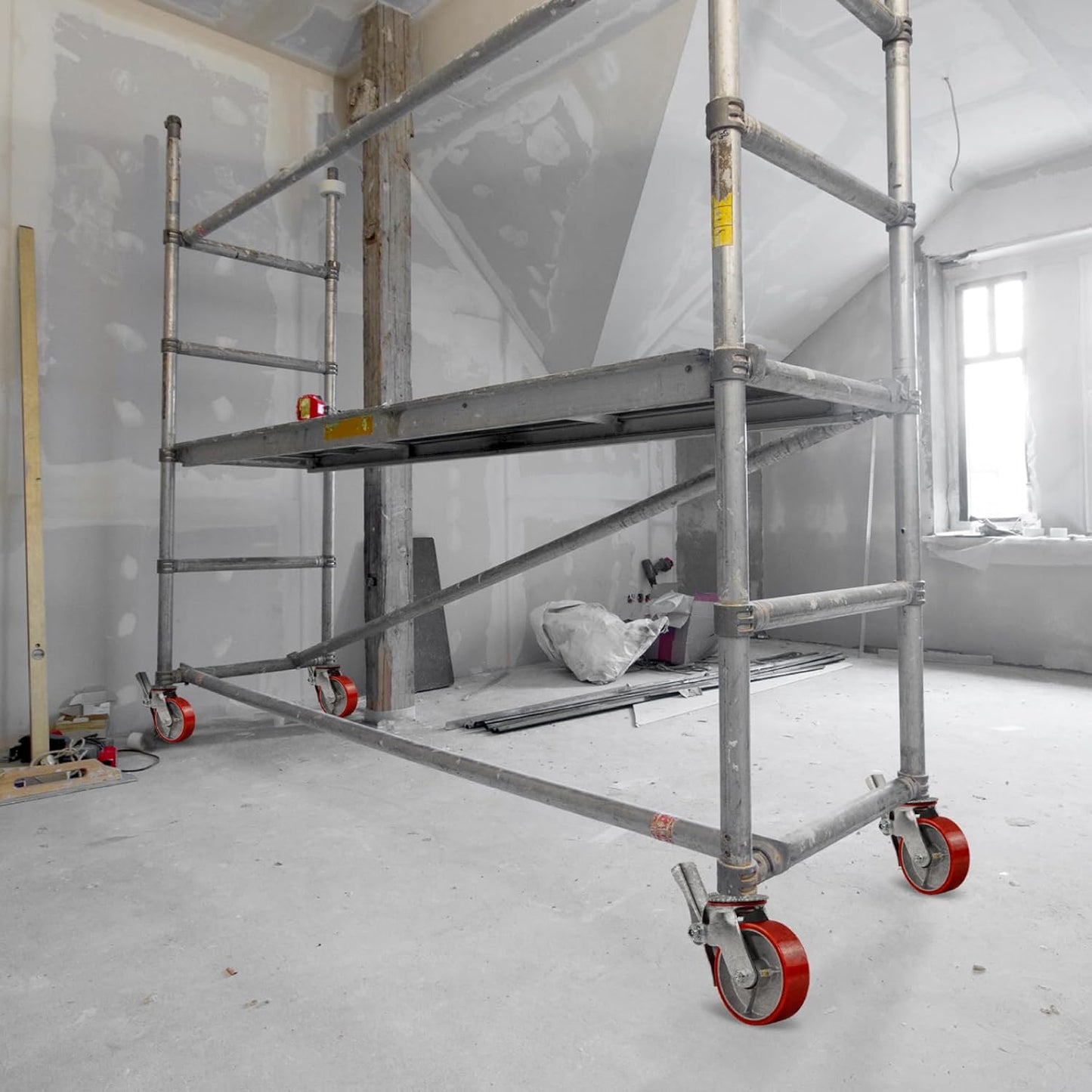 2" Wide Polyurethane on Steel Scaffolding Casters