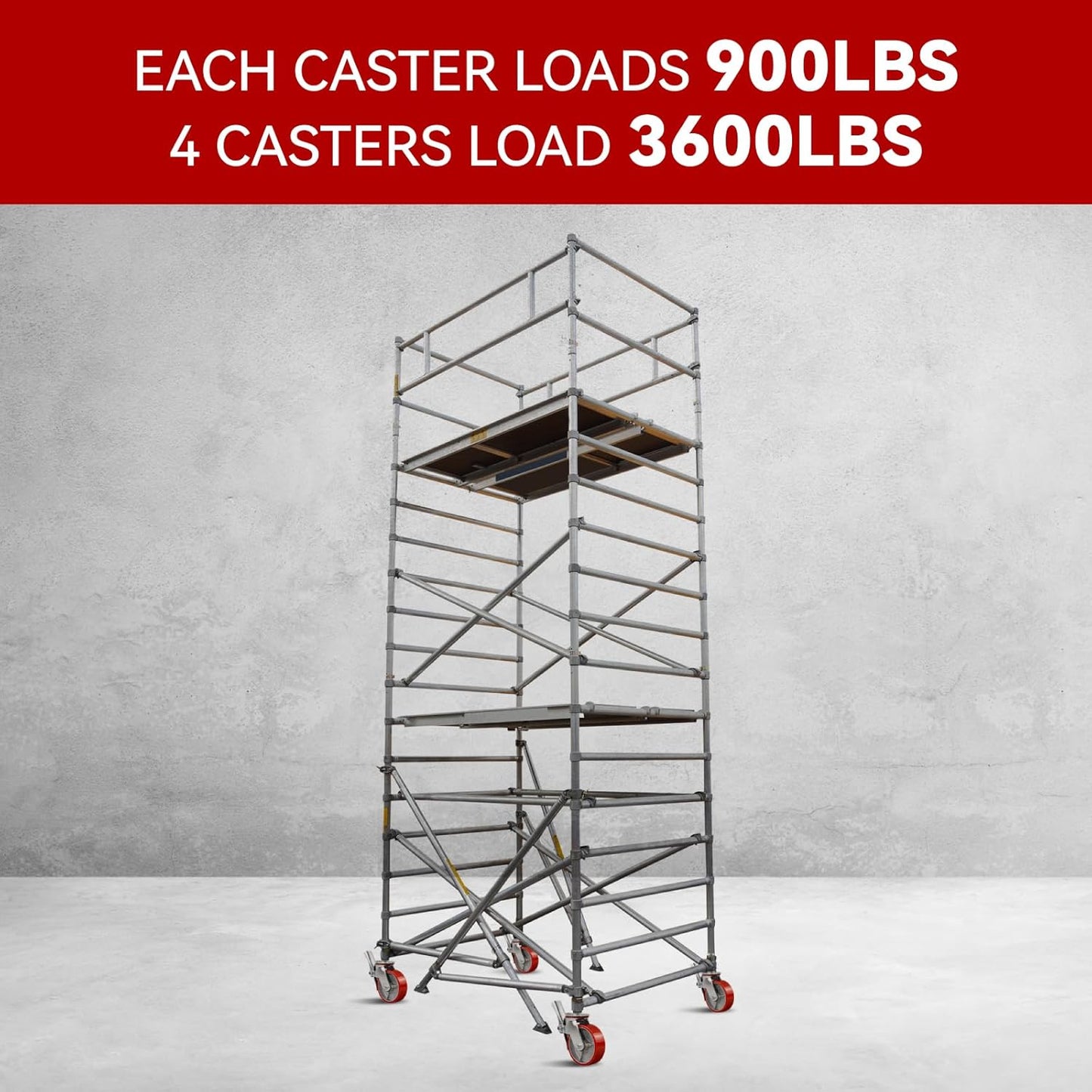 2" Wide Polyurethane on Steel Scaffolding Casters