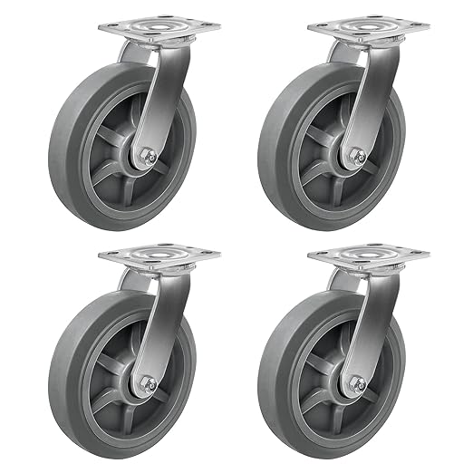 2" Wide Heavy-duty Rubber Caster