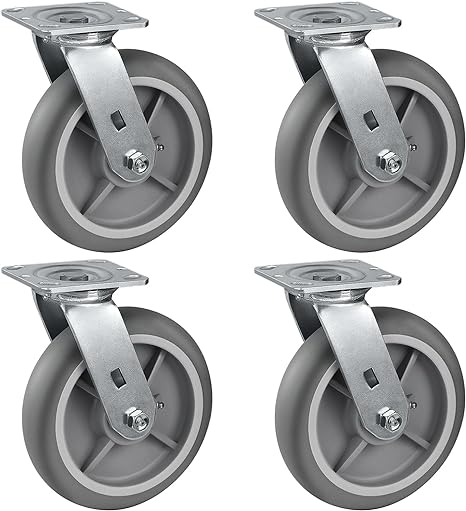 2" Wide Thermoplastic Rubber Caster (Crown Tread)