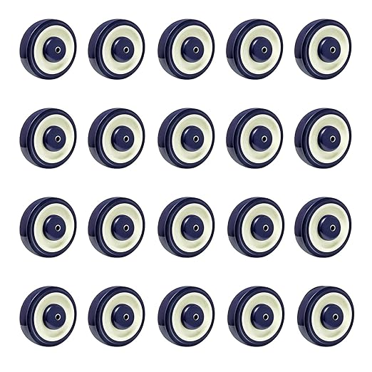 5"x 1-1/4" Polyurethane Shopping Cart Wheels (Blue/Red)