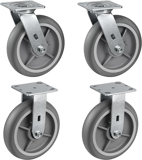 2" Wide Thermoplastic Rubber Caster (Crown Tread)