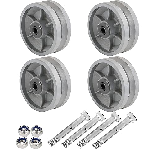 V-Groove Wheel - cast Iron Wheel,Capacity up to 600 Lb. Use for Slide Gate,Rolling Door with V-Track