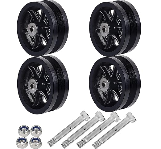 V-Groove Wheel - cast Iron Wheel,Capacity up to 600 Lb. Use for Slide Gate,Rolling Door with V-Track