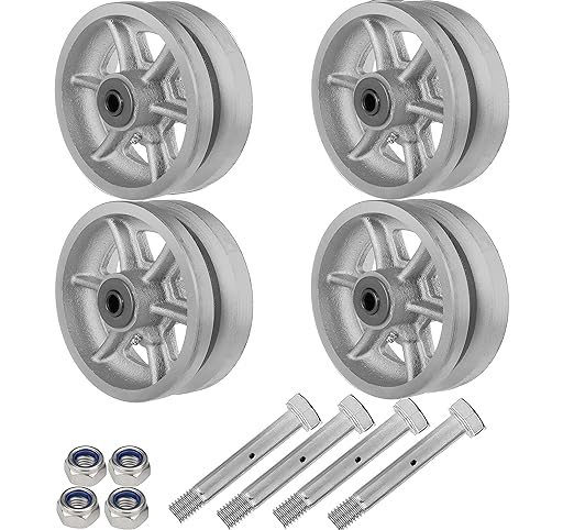 V-Groove Wheel - cast Iron Wheel,Capacity up to 600 Lb. Use for Slide Gate,Rolling Door with V-Track