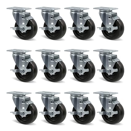 1-1/4" Wide Polyolefin Casters