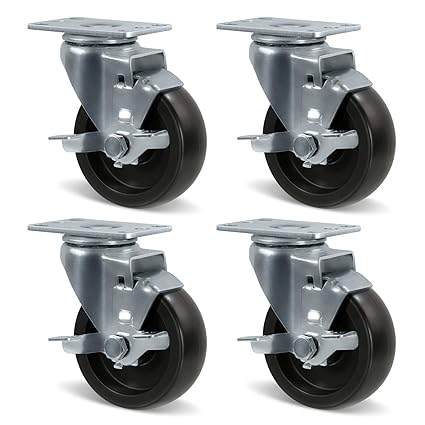1-1/4" Wide Polyolefin Casters