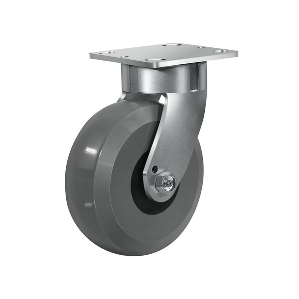 2" Wide Kingpinless Solid Elastomer Heavy Duty Casters