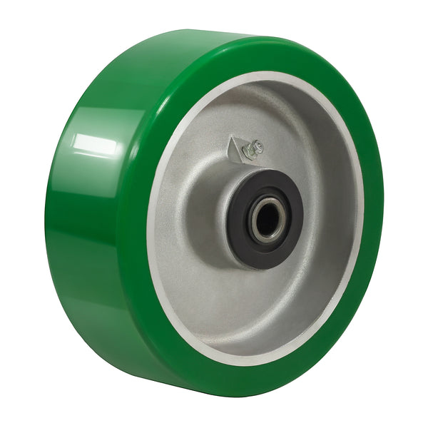 2" Wide Polyurethane on Aluminum Wheel (Green)