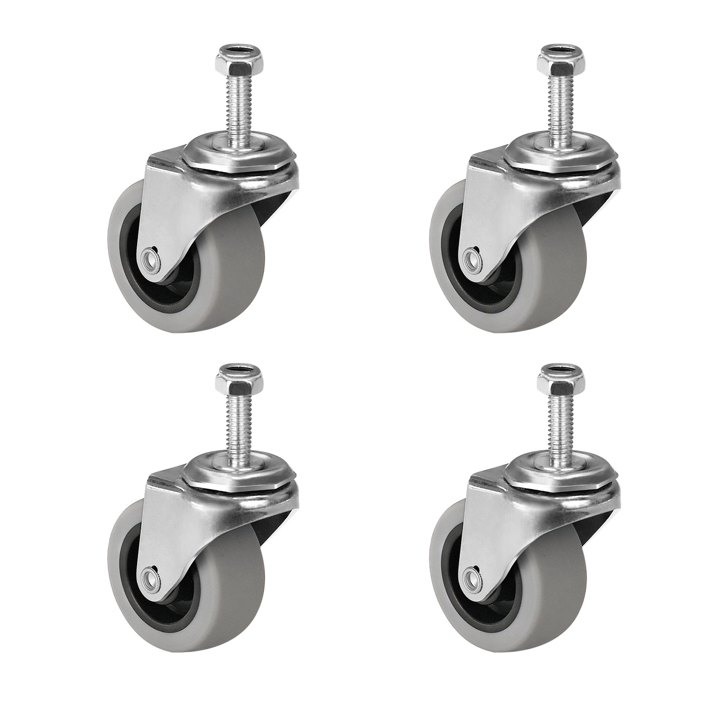 13/16" Wide Light Duty Rubber Casters