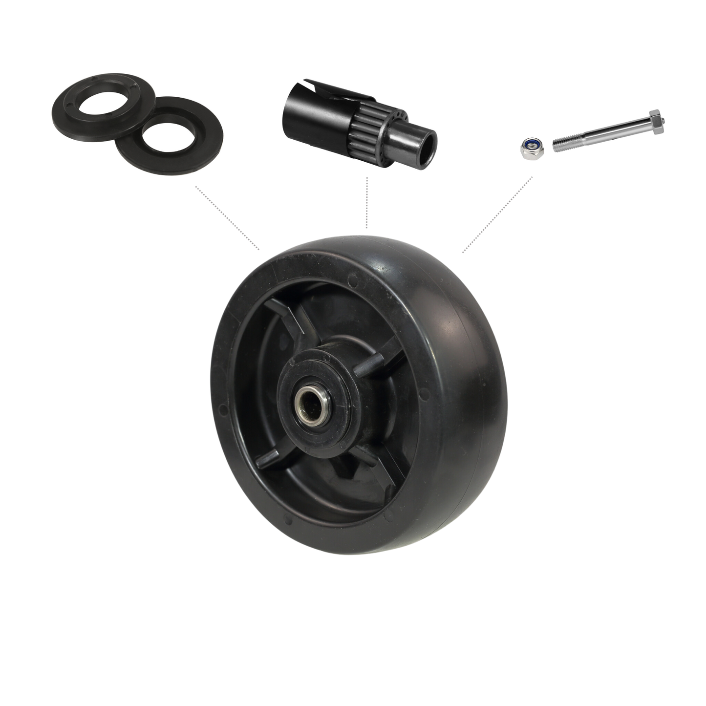 6"x2" Heavy Duty Plastic Wheels
