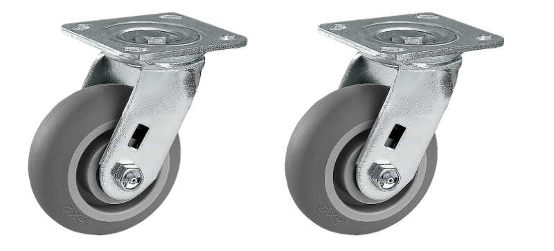 2" Wide Thermoplastic Rubber Caster (Crown Tread)