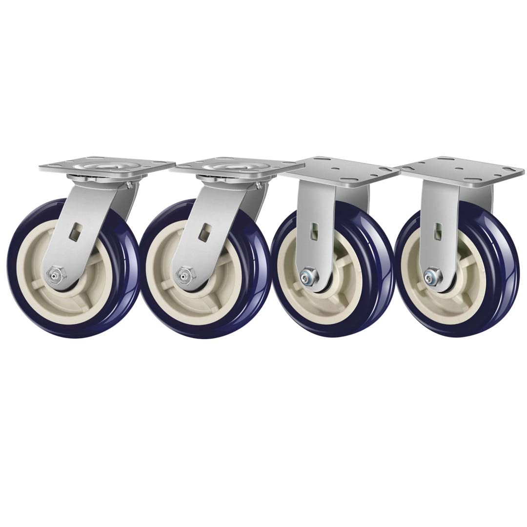 2" Wide Polyurethane on Polyolefin Casters