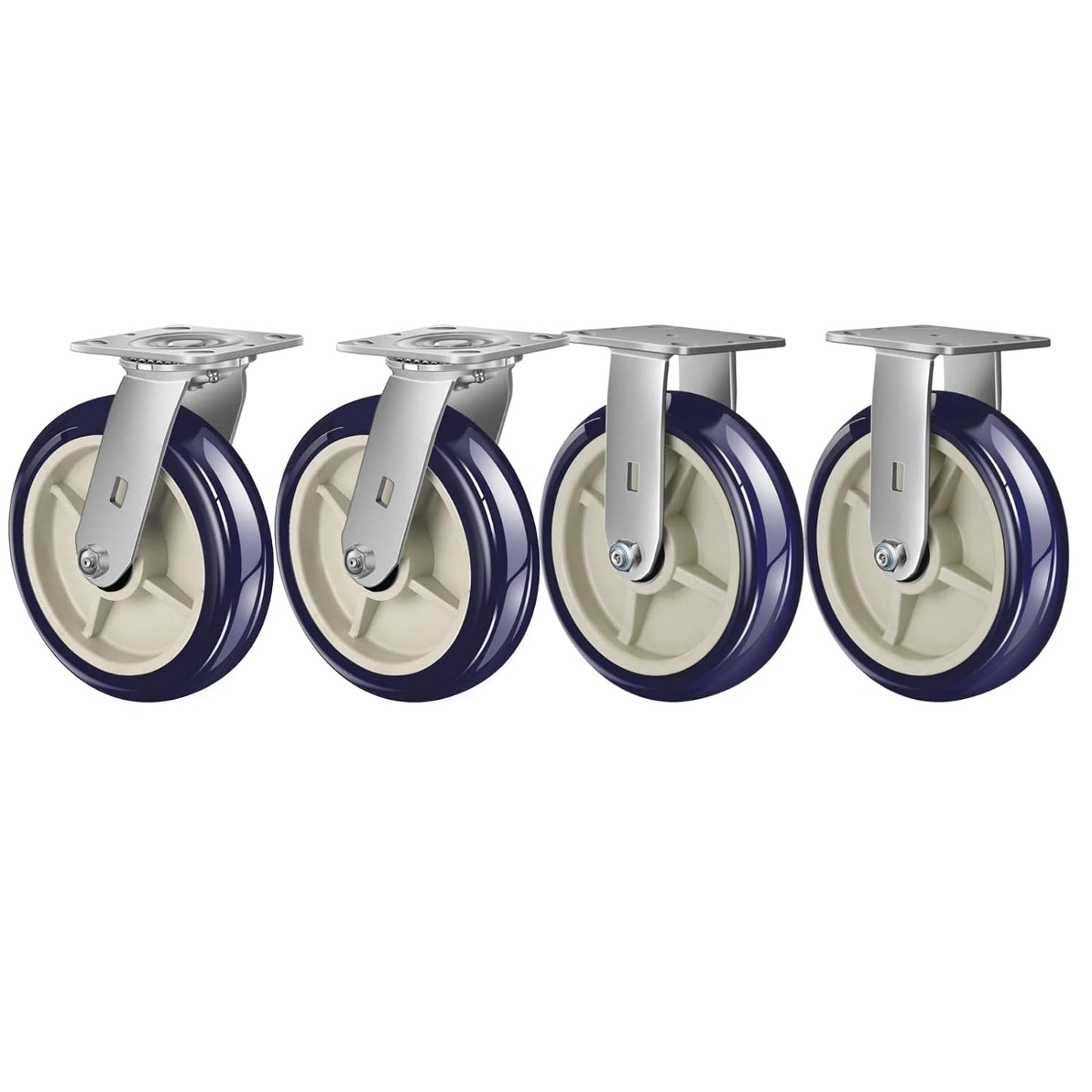 2" Wide Polyurethane on Polyolefin Casters