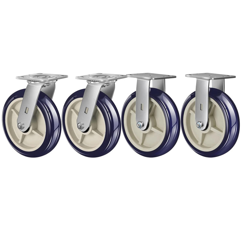 2" Wide Polyurethane on Polyolefin Casters