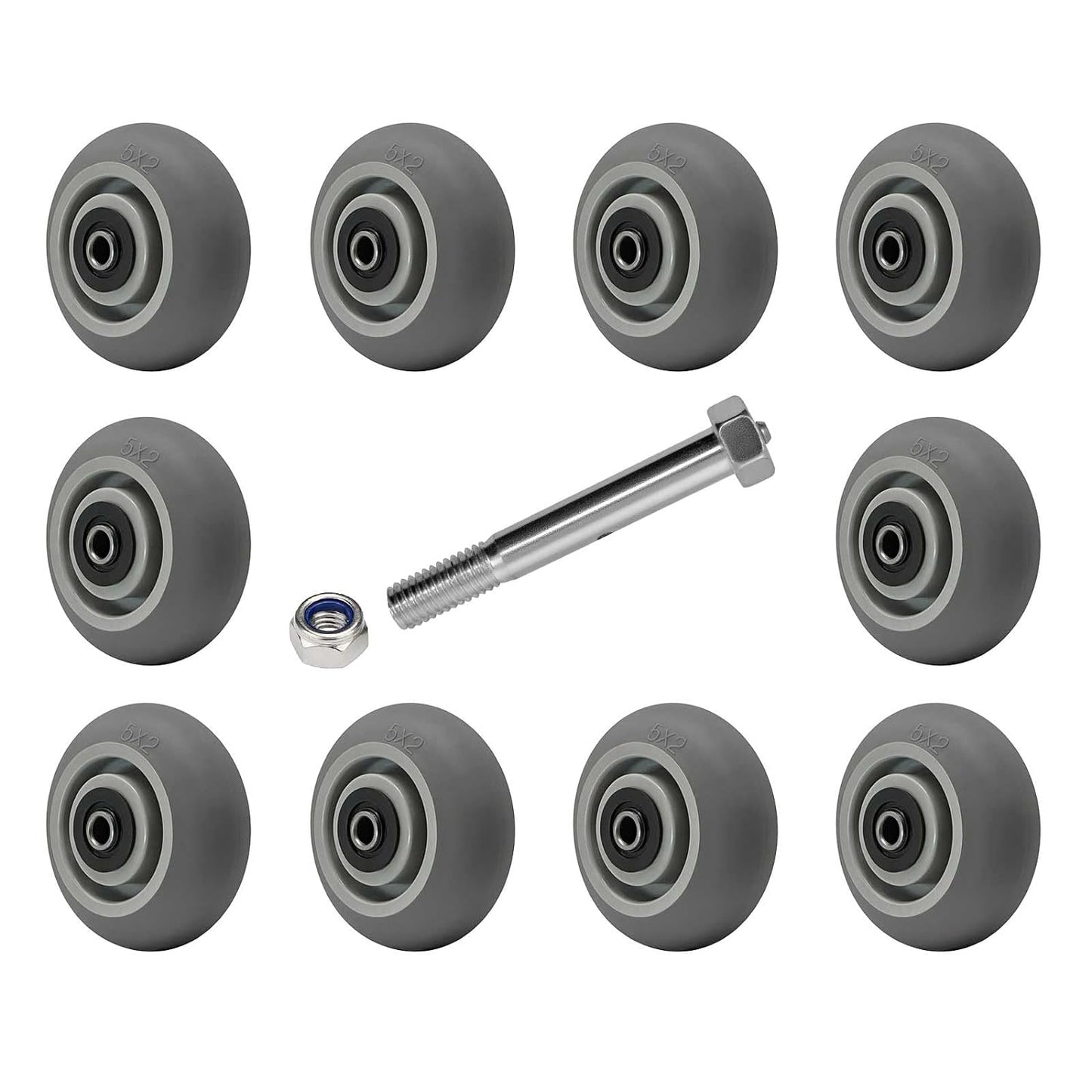 2" Wide Thermoplastic Rubber Wheel (Crowned )