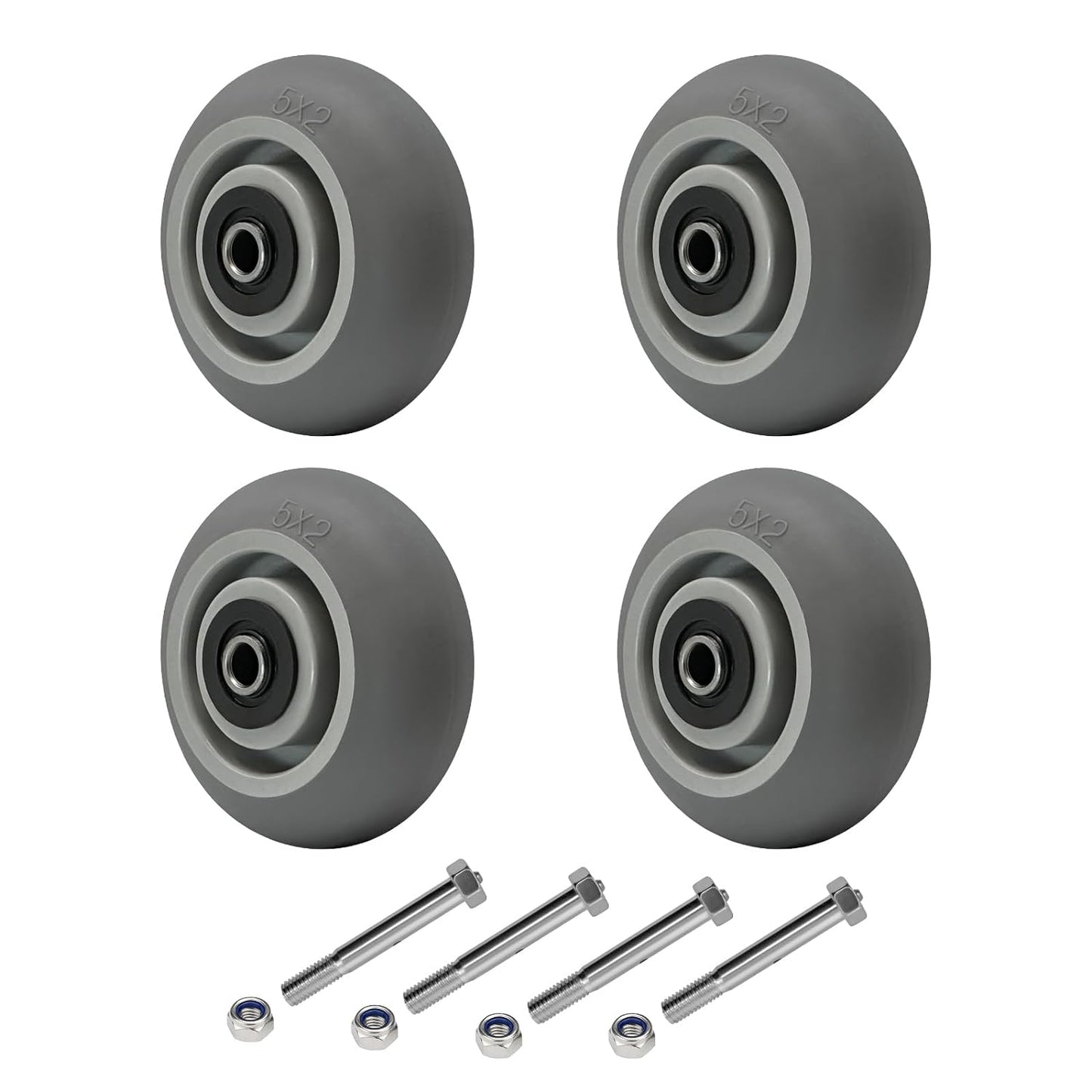 2" Wide Thermoplastic Rubber Wheel (Crowned )