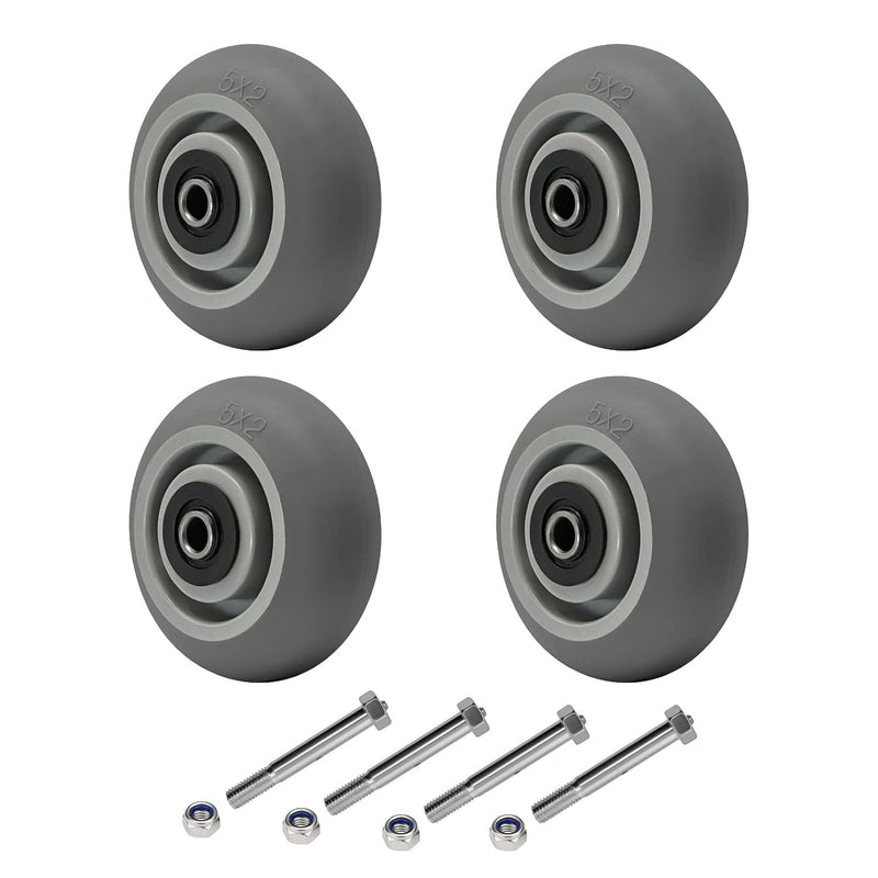 2" Wide Thermoplastic Rubber Wheel (Crowned )