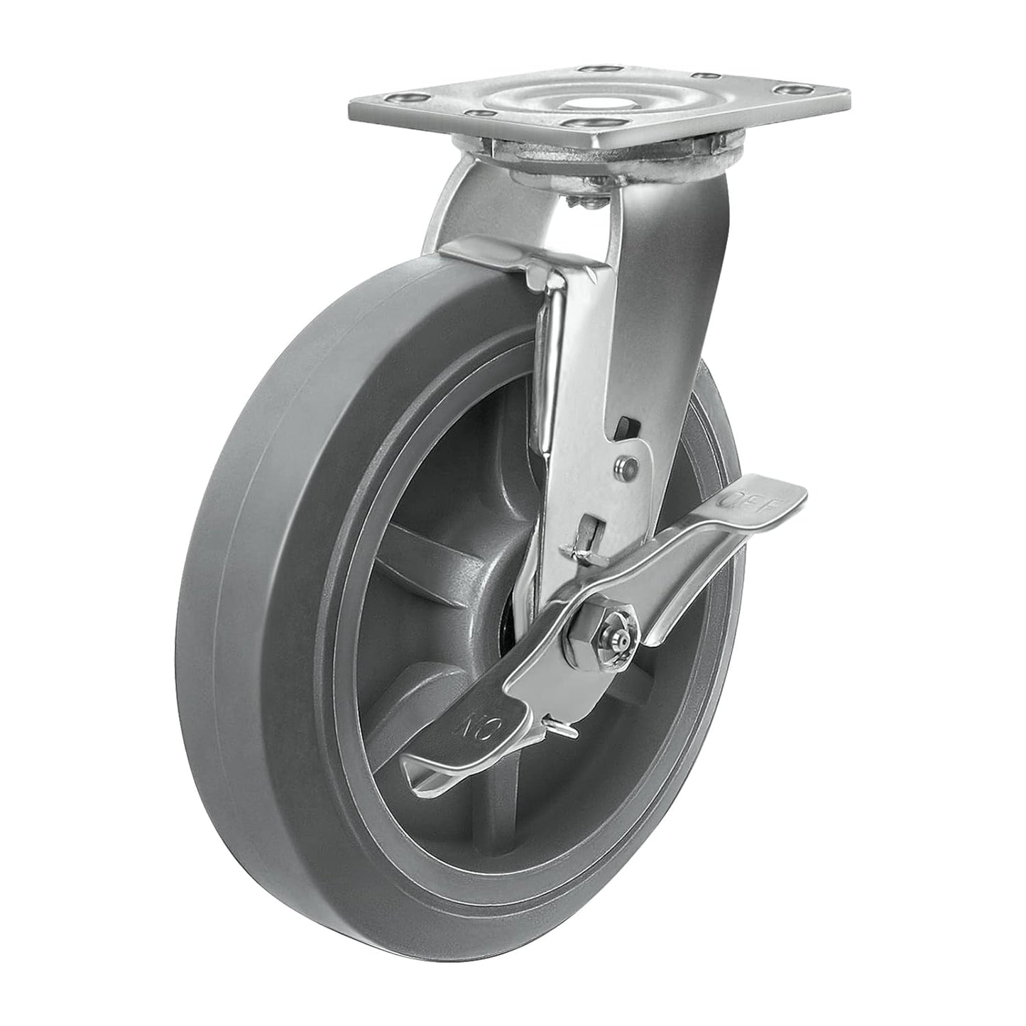 2" Wide Heavy-duty Rubber Caster