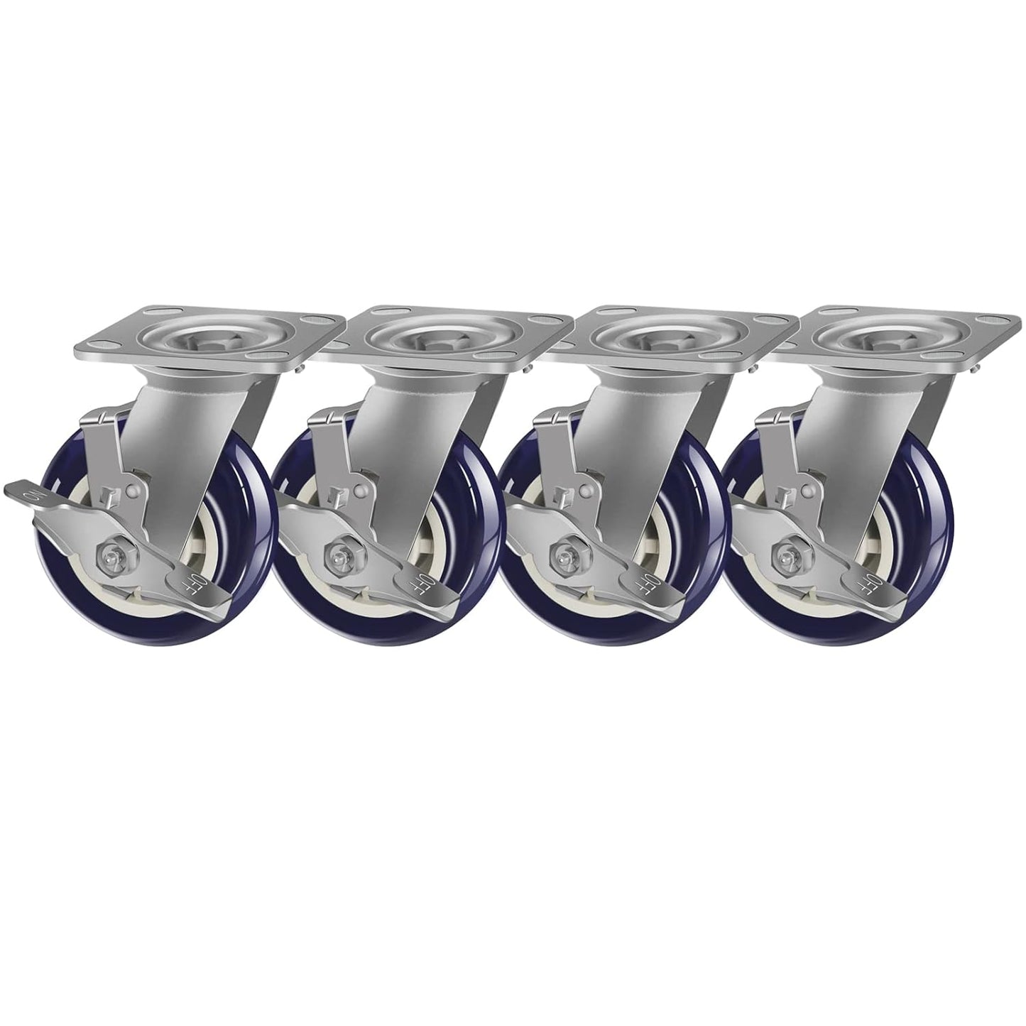 2" Wide Polyurethane on Polyolefin Casters