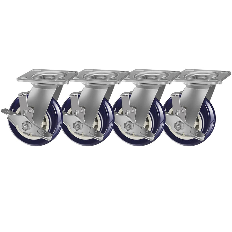 2" Wide Polyurethane on Polyolefin Casters